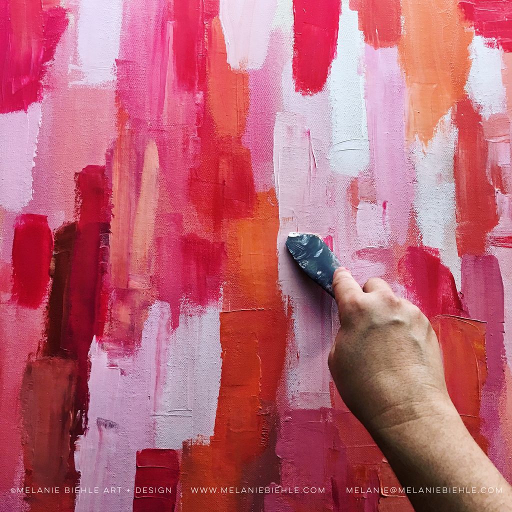 1024x1024 Painting Big And Getting Out Of My Own Way Red Coral, Acrylics - Red Coral Painting