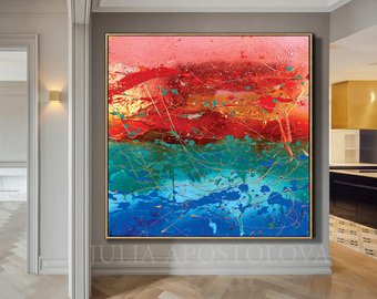 340x270 Red Coral Painting Etsy - Red Coral Painting