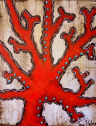 320x418 Sea Life Series Red Coral My Paint Party - Red Coral Painting