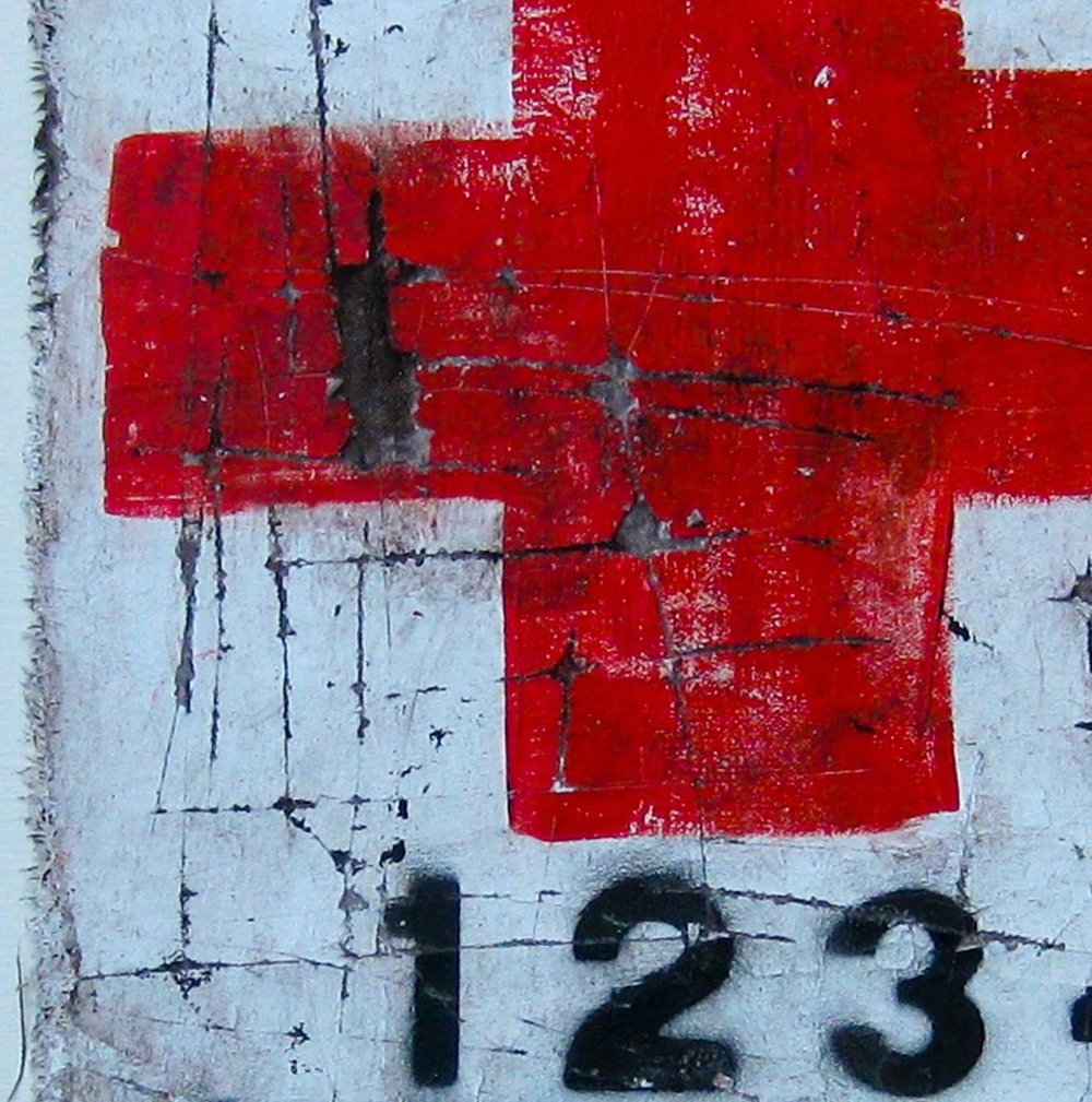 1000x1009 One Human - Red Cross Painting