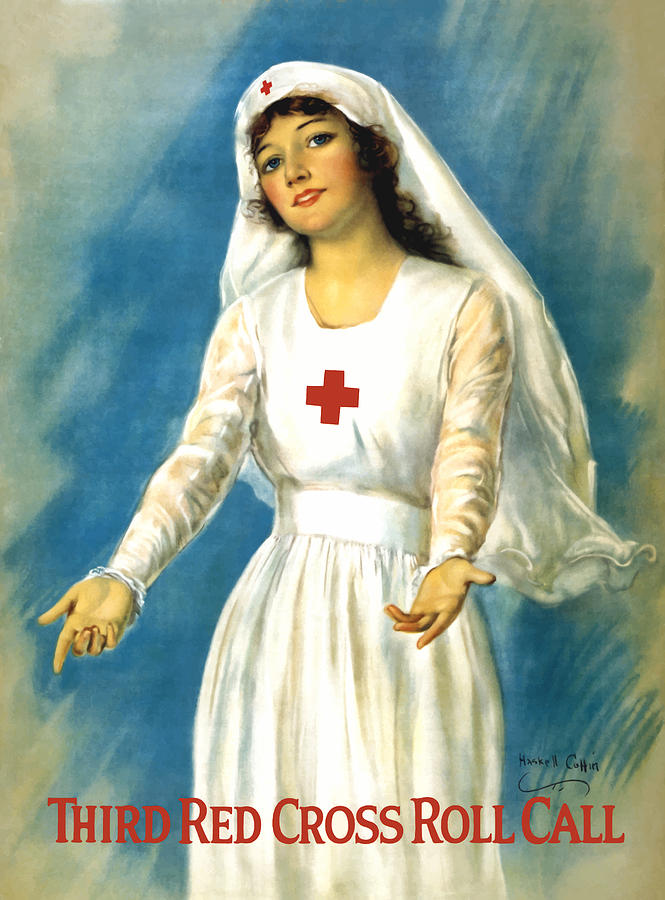 665x900 Red Cross Nurse - Red Cross Painting