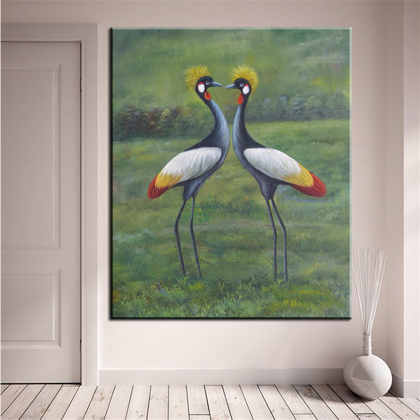 850x850 Dp Artisan No Frame Red Crowned Crane Animal Arts Printed Oil - Red Crowned Crane Painting