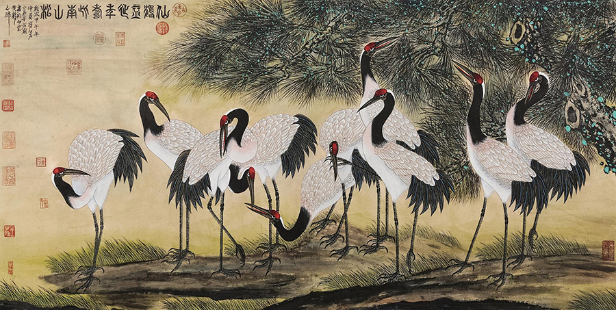 900x453 Born In China' In Chinese Paintings[11] Art - Red Crowned Crane Painting