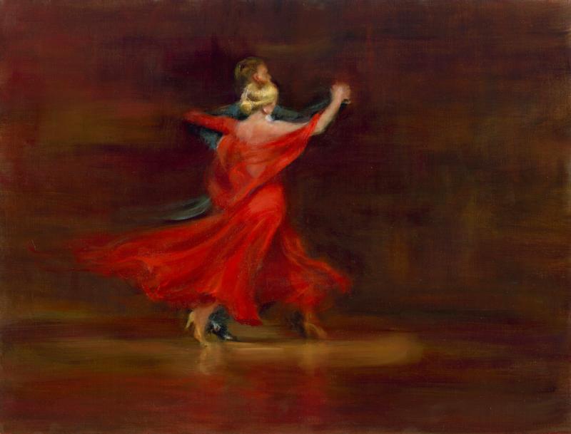 800x609 Lady In Red - Red Dancer Painting