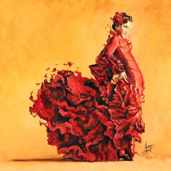 600x600 Passion - Red Dancer Painting