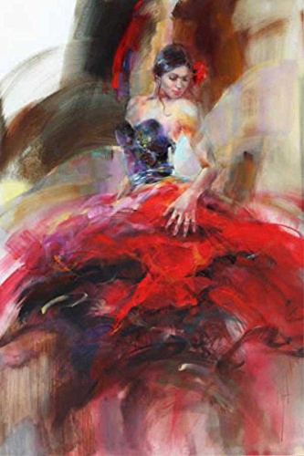333x500 Osm Art Professional Artist Directly Supply Hand - Red Dancer Painting
