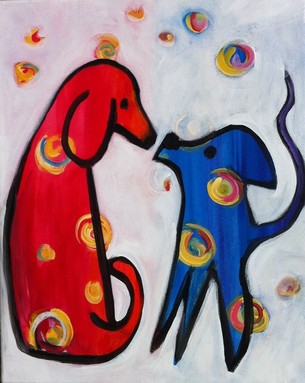 305x383 Paint Club Glenhyrst - Red Dog Painting