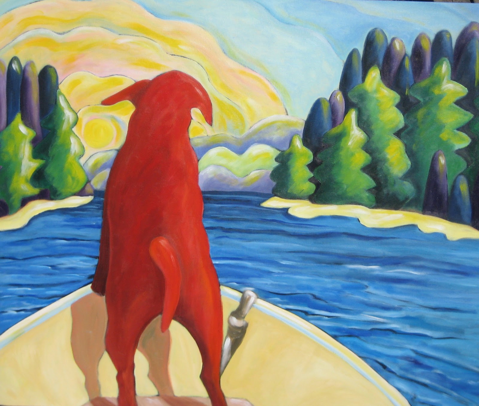 1600x1355 Patricia Macdonald My Painting Life Painting Animals - Red Dog Painting