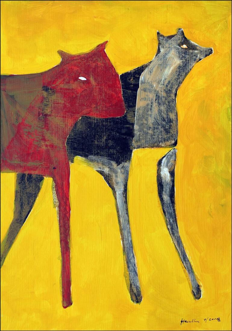 770x1098 Saatchi Art Red Dog Painting By Jiri Havlik - Red Dog Painting