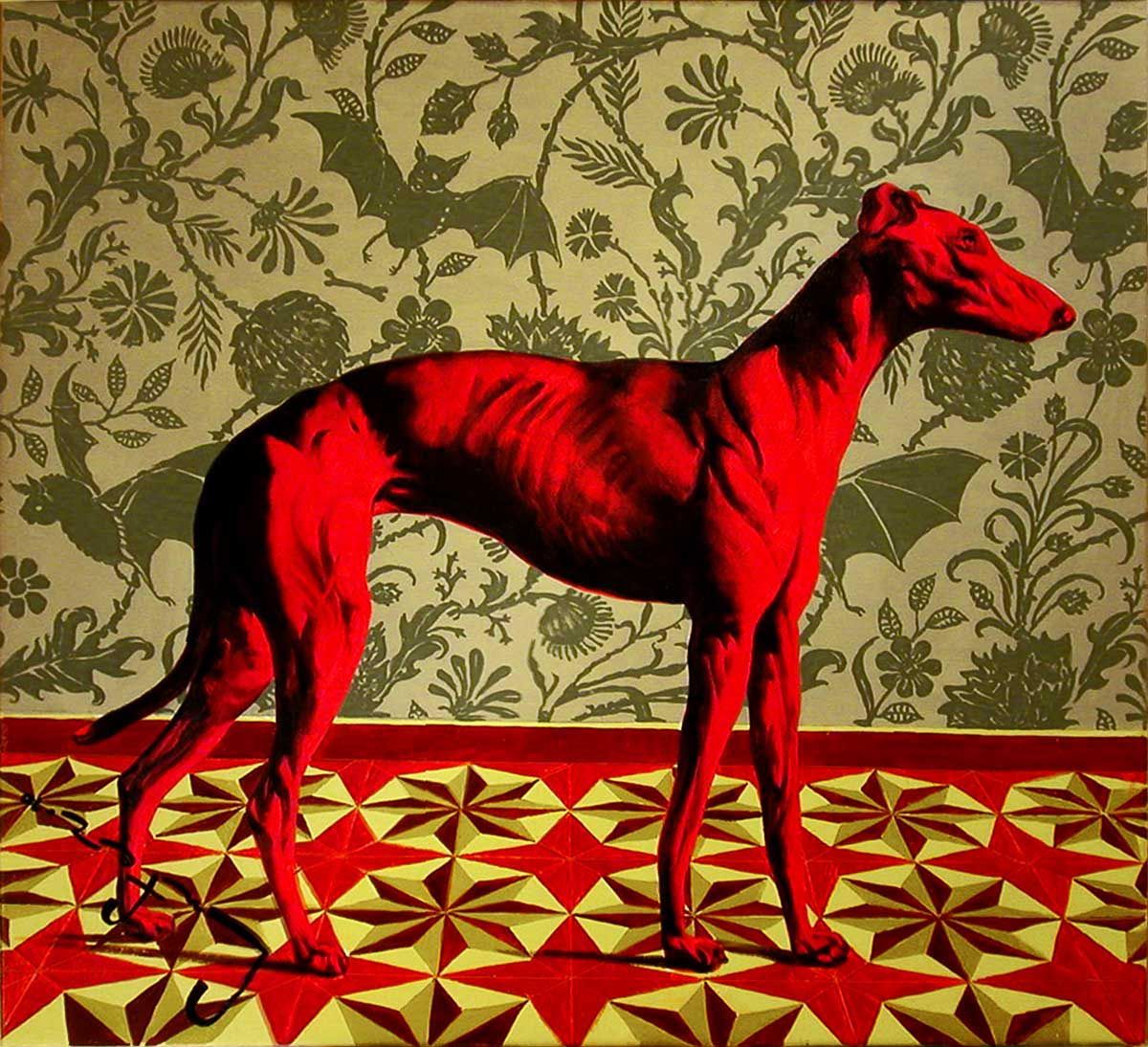 1200x1094 Risunki - Red Dog Painting