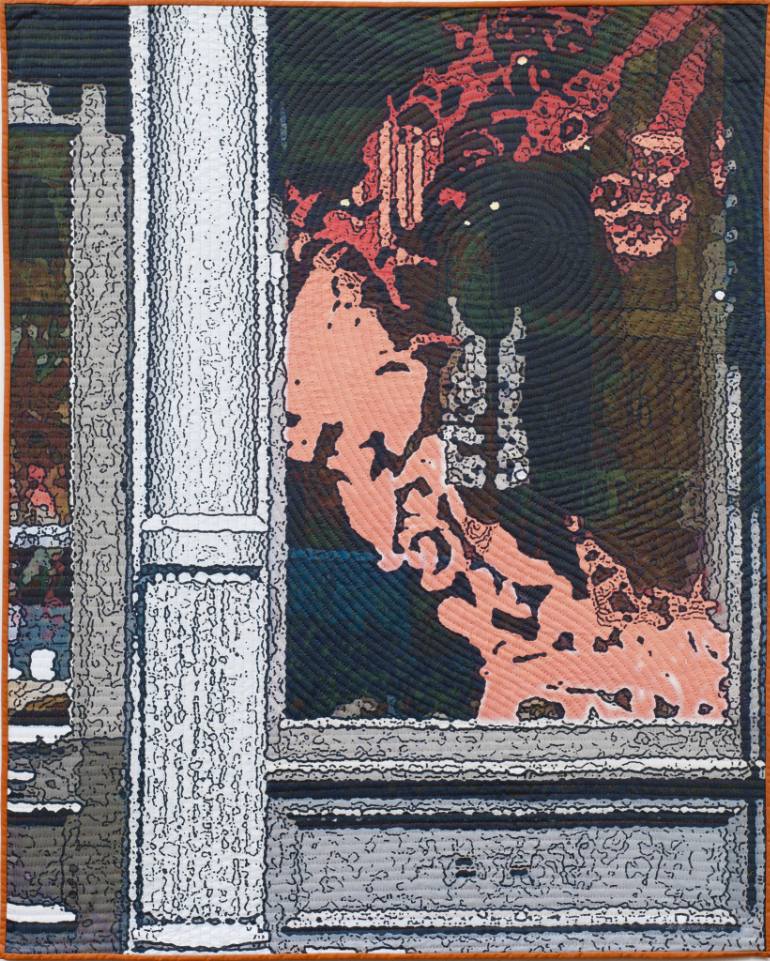 770x961 Saatchi Art Soft City Red Dragon Painting By Marilyn Henrion - Red Dragon Painting