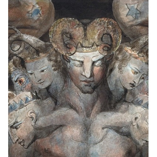 500x500 Buy Cheap Posters William Blake The Great Red Dragon And The Beast - Red Dragon Painting