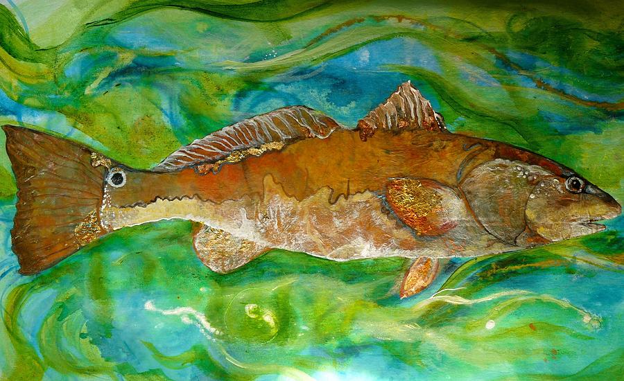 900x550 Red Drum Painting By Jenny Pollard - Red Drum Painting