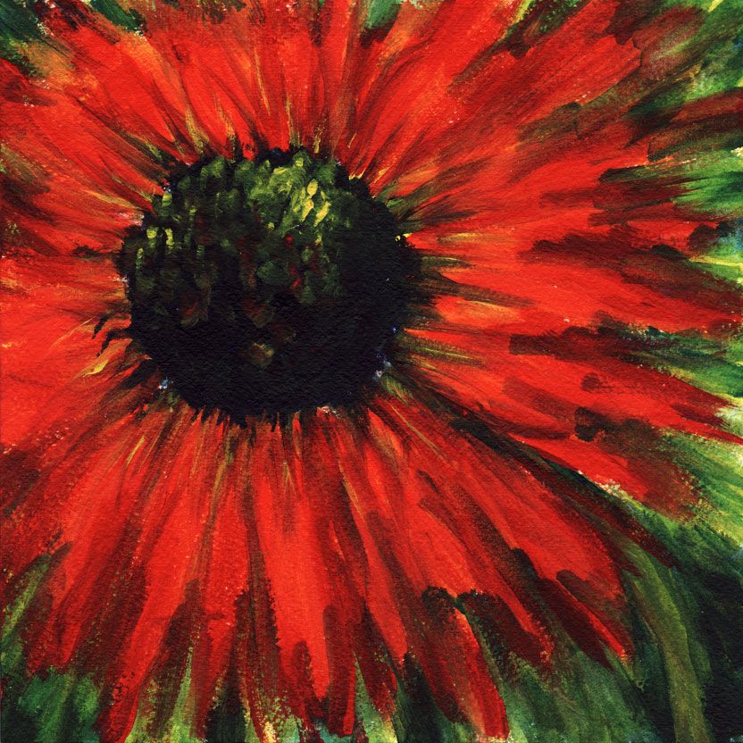 832x832 Day 11 Red Flower Pictures And Paintings For Home - Red Flower Painting