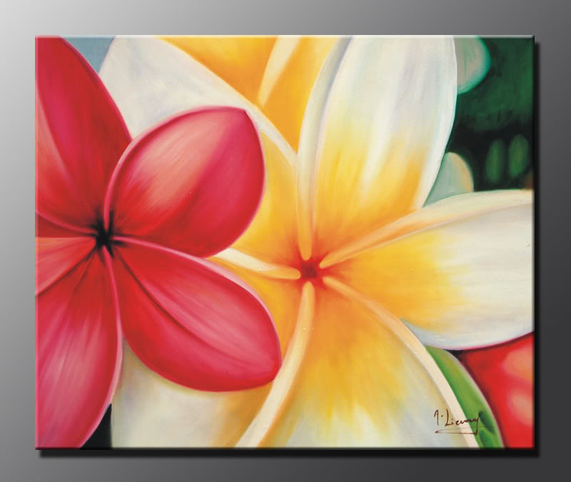 800x675 Eggs Flowers In Yellow Red White Painting On Canvas - Red Flower Painting Canvas