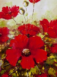 236x317 Image Result For Acrylic Painting Tropical Flower Aalushes - Red Flower Painting Canvas