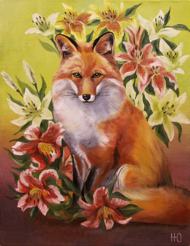 770x997 Saatchi Art Red Fox Painting By Natali Yura - Red Fox Painting