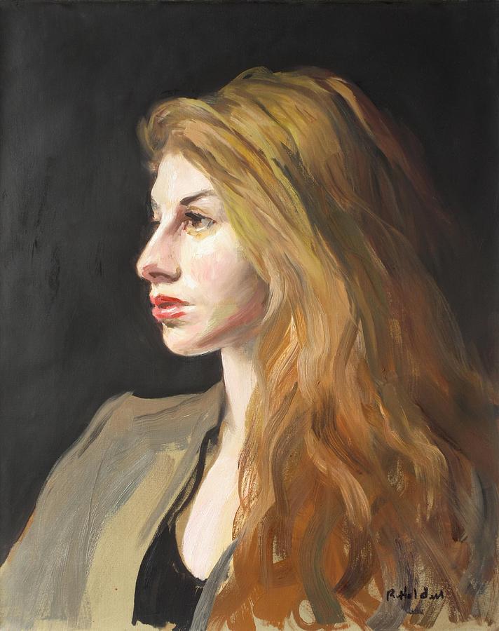 712x900 Long Flowing Red Hair Painting By Robert Holden - Red Hair Painting