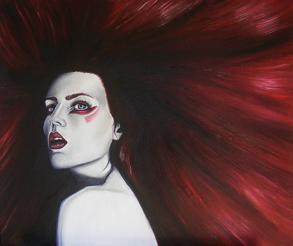 960x806 Painting Time Lapse Cristina With Red Hair - Red Hair Painting
