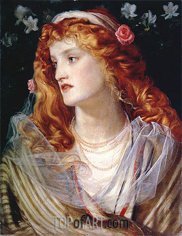 370x481 Portrait Of A Woman With Red Hair Sandys Painting Reproduction - Red Hair Painting