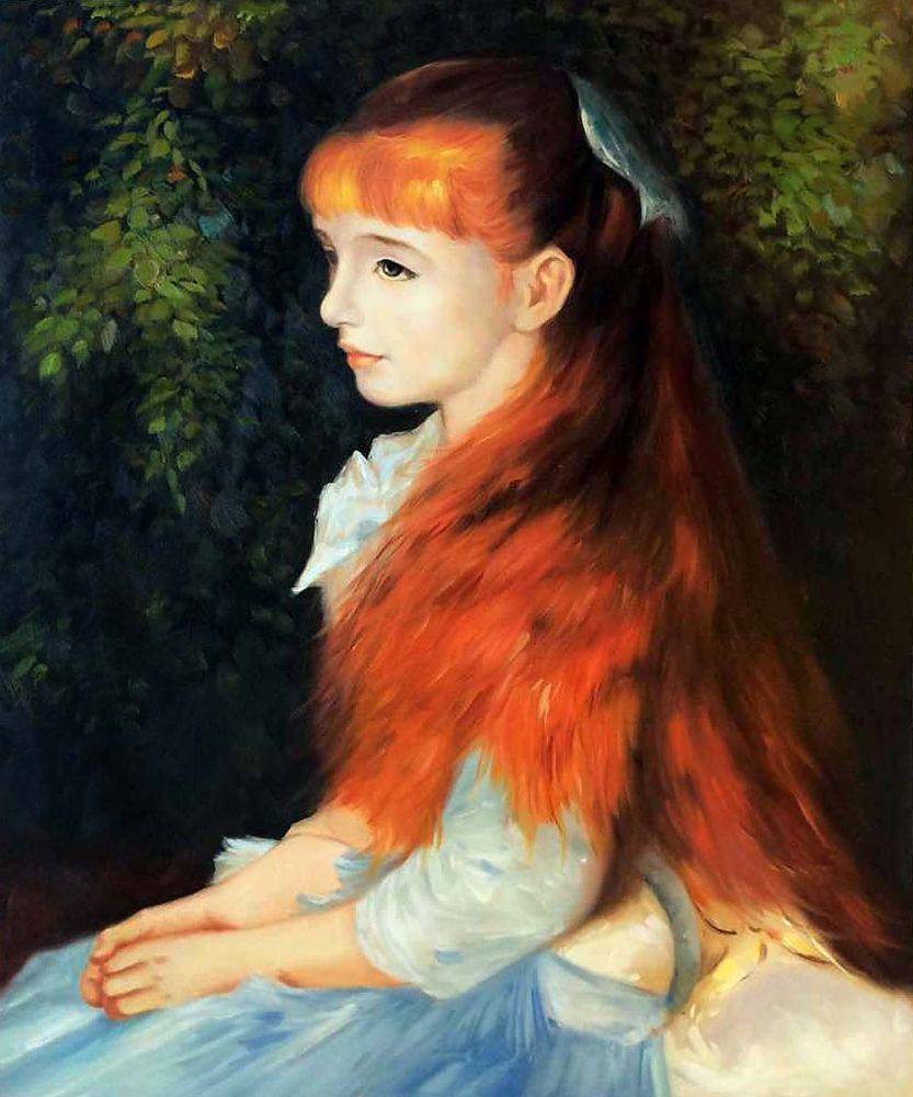 833x1000 Renoir, Irene Cahen D'Anvers - Red Hair Painting