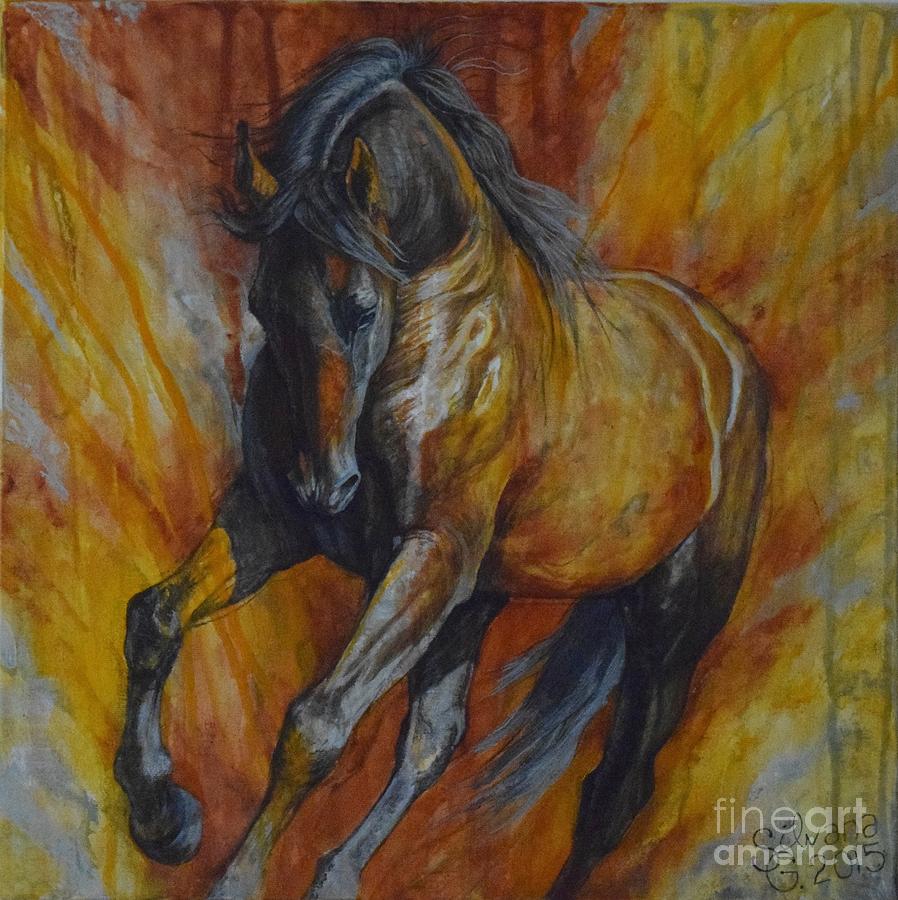 898x900 Red Horse Paintings Fine Art America - Red Horse Painting