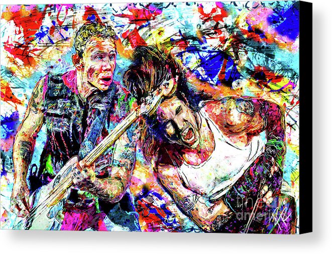 661x506 Red Hot Chili Peppers Art Canvas Print Canvas Art By Ryan Rock - Red Hot Chili Peppers Painting