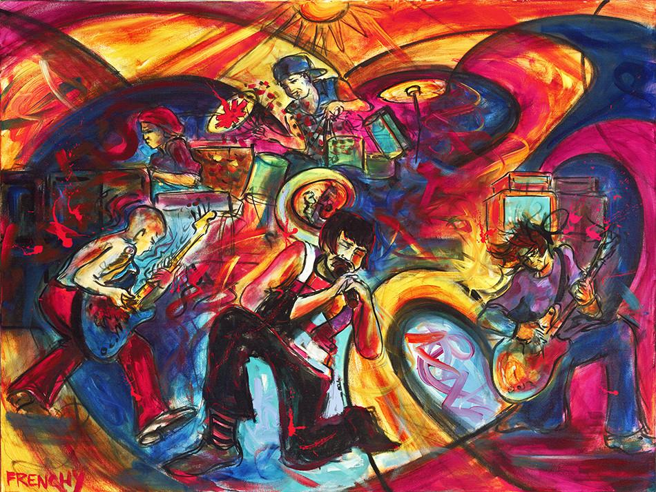 950x713 Red Hot Chili Peppers Frenchylive Online Store - Red Hot Chili Peppers Painting