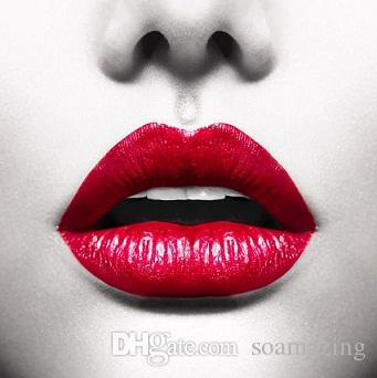 341x342 Best High Quality Red Lips Face Modern Canvas Home Fine Wall Art - Red Lips Painting
