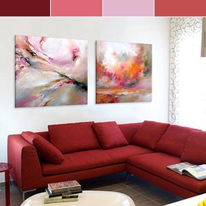 300x300 Shop By Color Canvas Art Prints Icanvas - Red Modern Painting