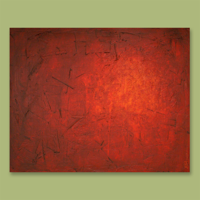 650x650 Andy Hahn Portfolio Of Modern Abstract Paintings And Metal Wall - Red Modern Painting