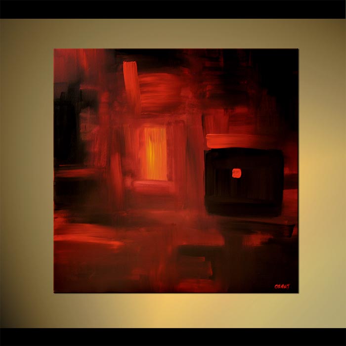 700x700 Painting - Red Monochromatic Painting