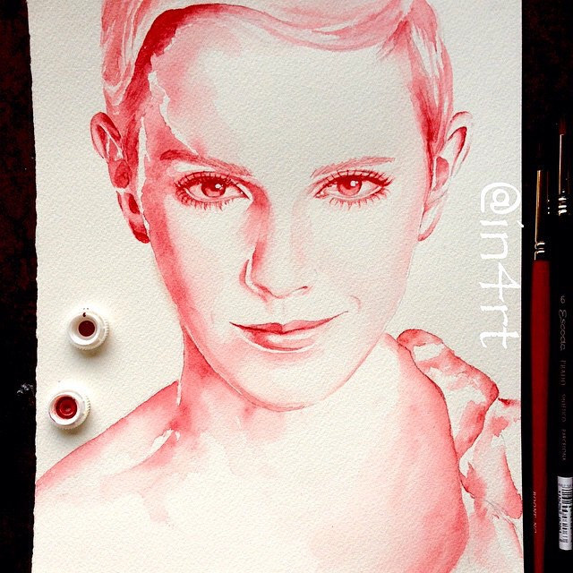 640x640 Repost From @in4rt Monochromatic Painting Of The Charming - Red Monochromatic Painting