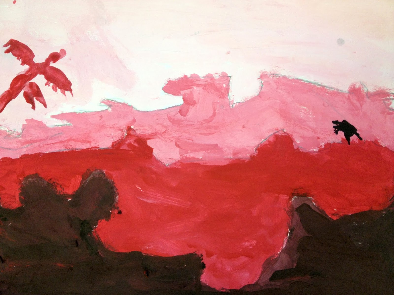 1600x1200 Art - Red Monochromatic Painting