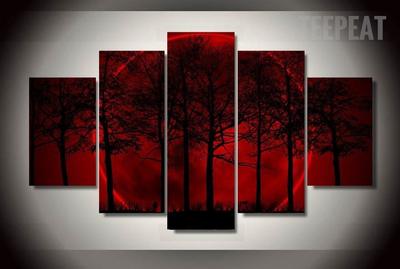 400x269 Red Moon Painting - Red Moon Painting