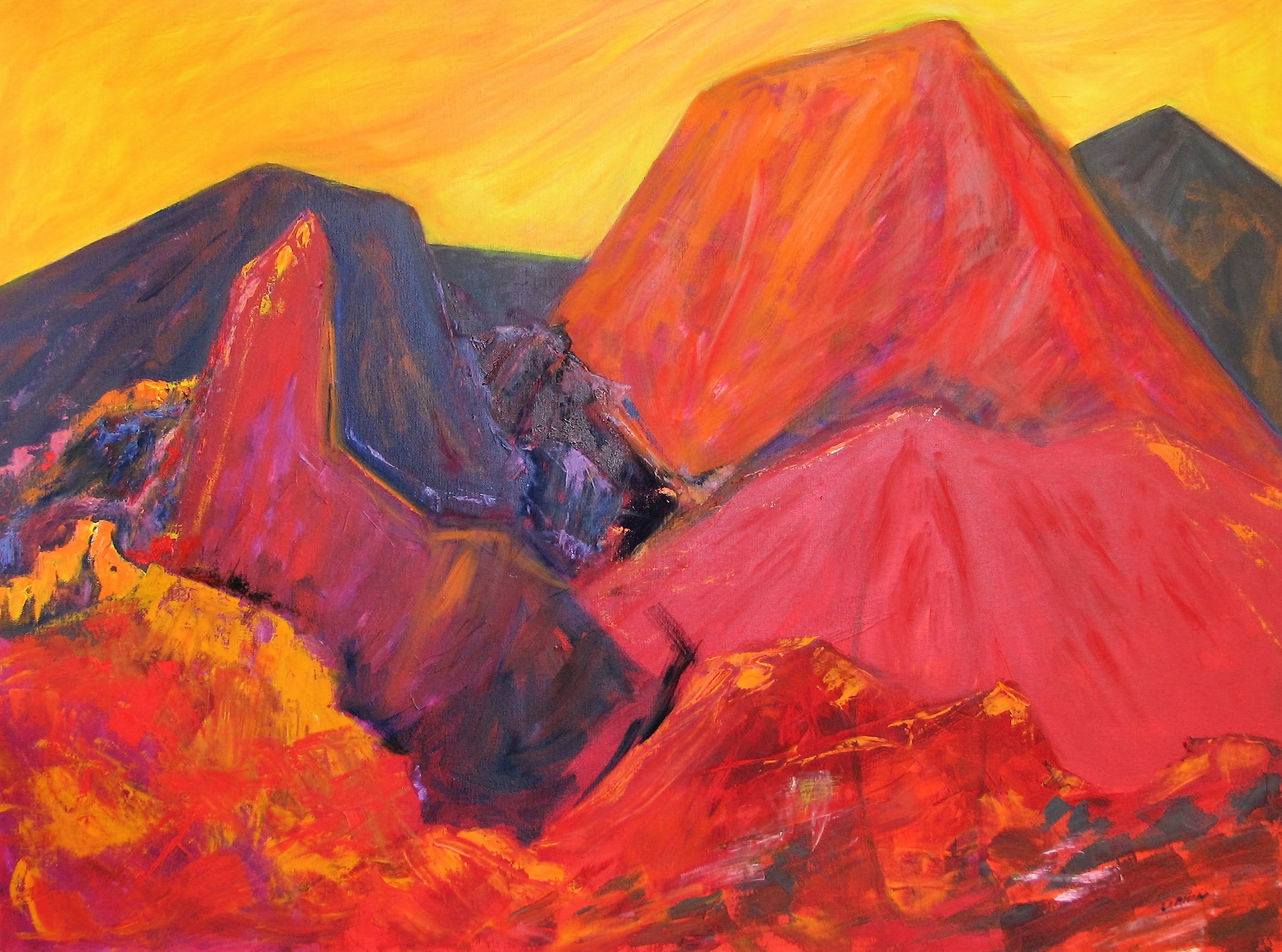 Red Mountain Painting at PaintingValley.com | Explore collection of Red ...