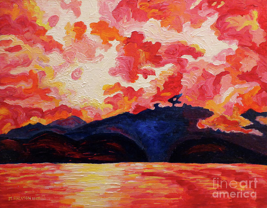 900x702 Red Mountain Painting By Morgan Ralston - Red Mountain Painting
