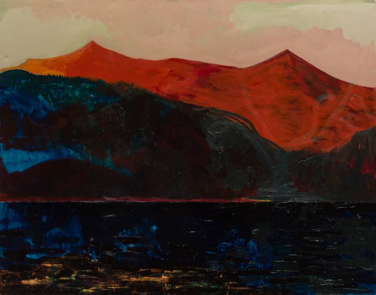 770x606 Saatchi Art Red Mountain Painting By Ellie Williams - Red Mountain Painting