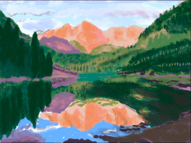 622x468 Red Mountain - Red Mountain Painting