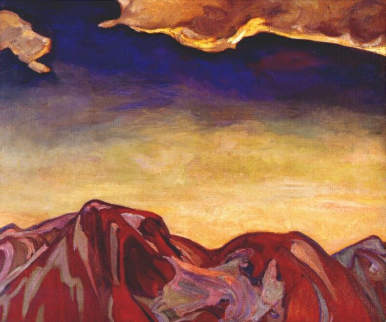 790x660 Frederick H Varley The Cloud Red Mountain C1928 All About - Red Mountain Painting