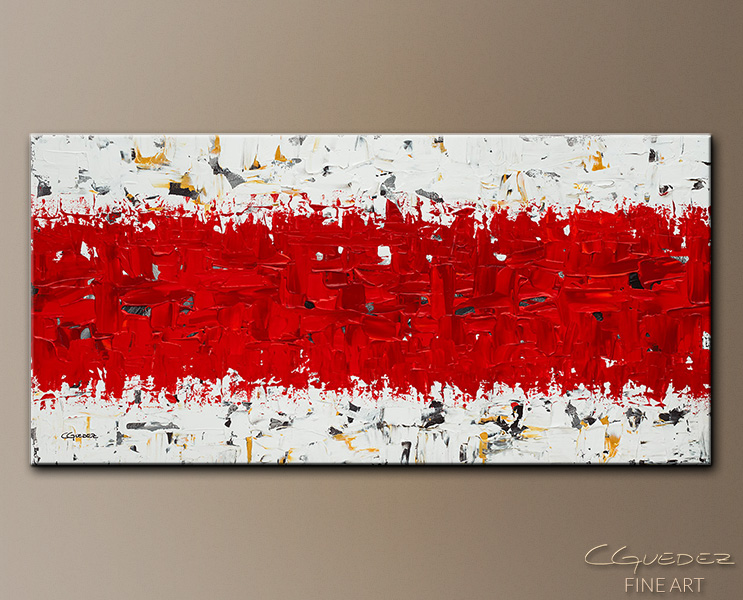 743x600 Original Canvas Art For Sale Hashtag Red - Red Painting
