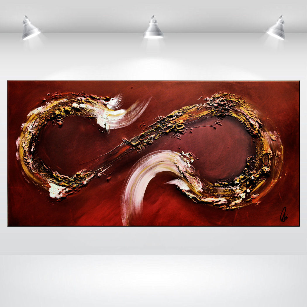 1050x1050 Love Is Red - Red Painting Canvas