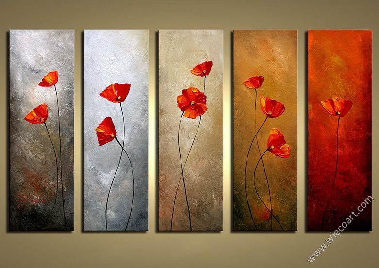 781x552 Red Petals Modern Canvas Art Wall Decor Floral Oil Painting Wall - Red Painting Canvas