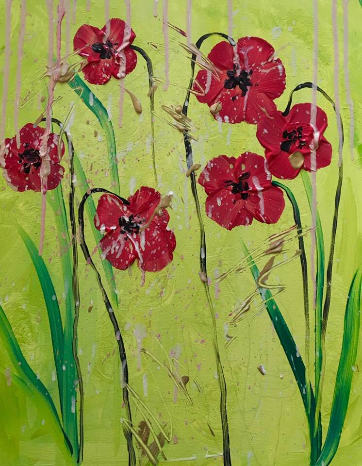 746x960 Red Poppies Pause And Paint - Red Poppies Painting