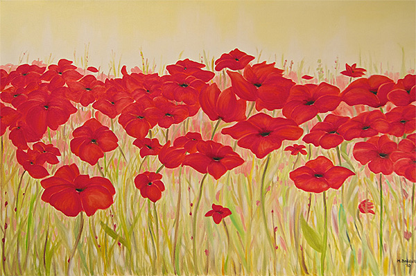 600x399 Red Poppies Painting - Red Poppies Painting