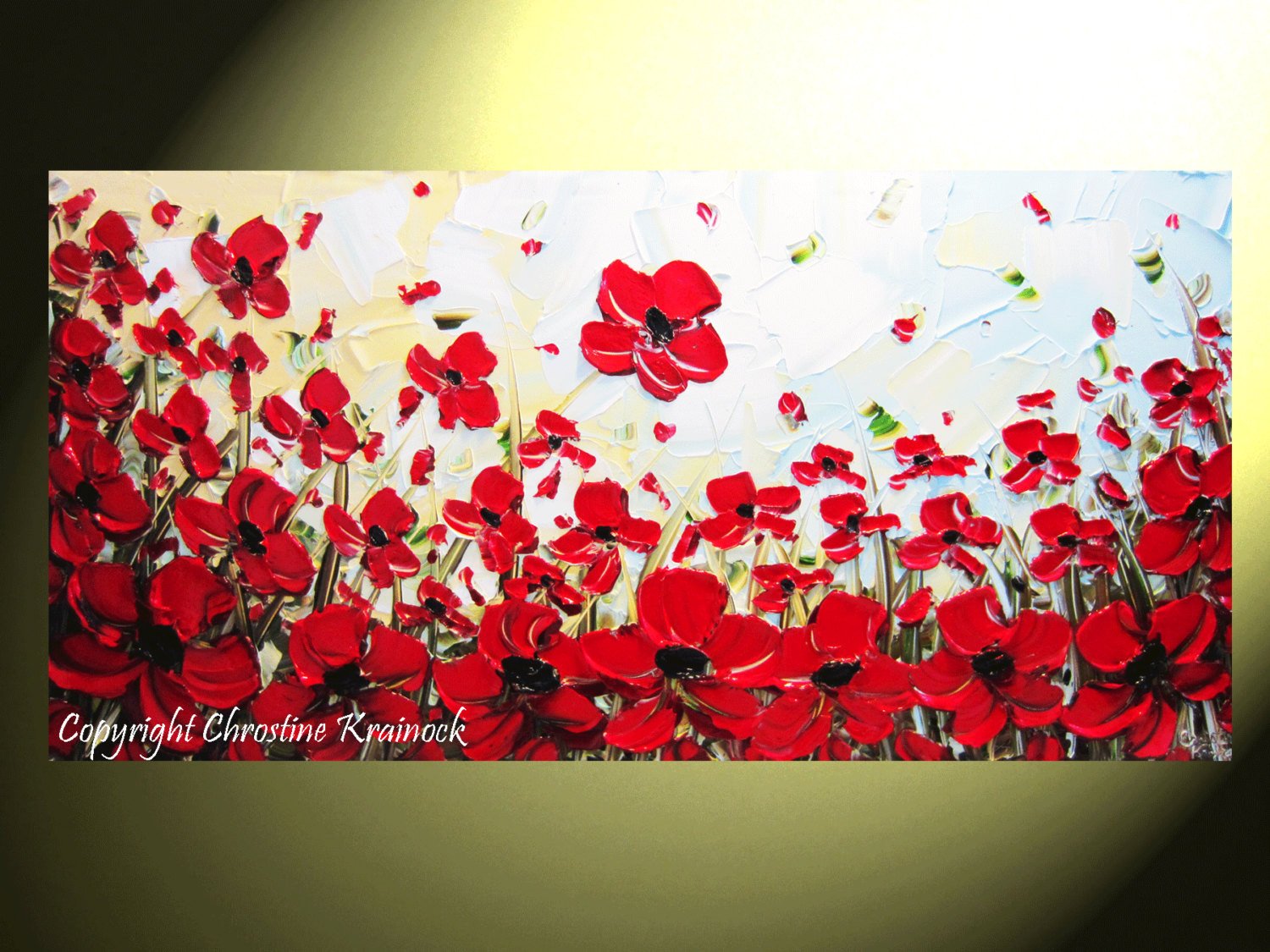 1500x1125 Sold Original Art Abstract Painting Red Poppy Painting Flowers - Red Poppies Painting
