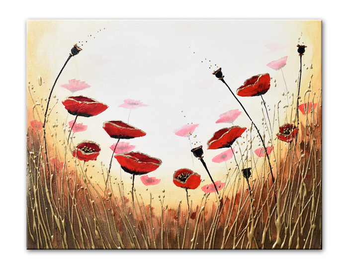 700x541 Life Of Poppies Painting On Canvas Red Poppy Flowers Amanda Dagg - Red Poppy Flower Painting