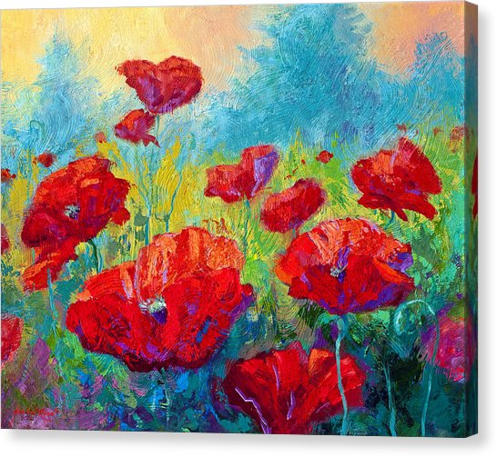 546x503 Red Poppy Canvas Prints Fine Art America - Red Poppy Painting Canvas