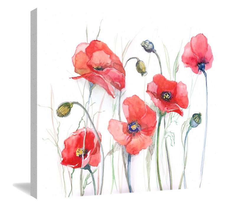 779x700 Red Poppy Painting - Red Poppy Painting Canvas