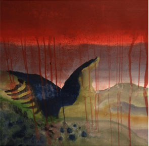 295x288 Raining Blood Red Velvet Cake Apocalypse Cakes - Red Rain Painting